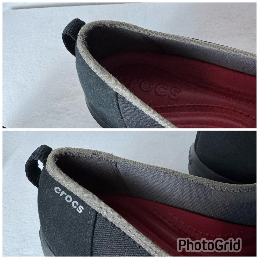 Crocs Busy Day Stretch Skimmer Slip On Comfort Shoes Women's size 10 Black - Picture 12 of 13